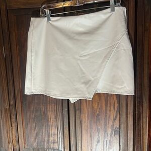 Altar'd State Cream Faux Leather Skirt‎